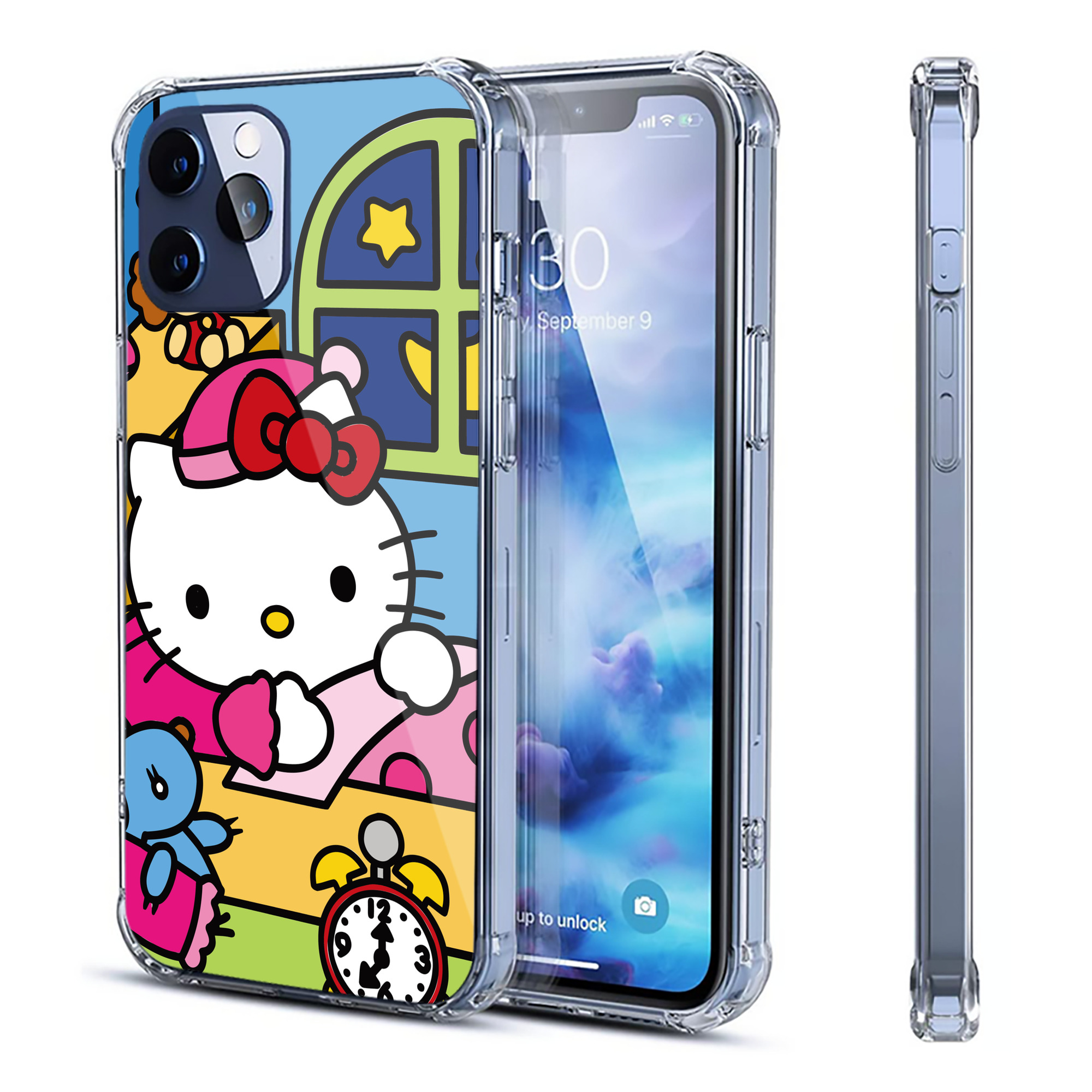 （画像用） Hello Kitty ハローキティ 【iPhone 12シリーズ対応】透明スマホケース（クリアソフトケース）